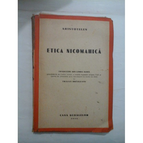 ETICA NICOMAHICA - ARISTOTELES ETICA NICOMAHICA - ARISTOTELES